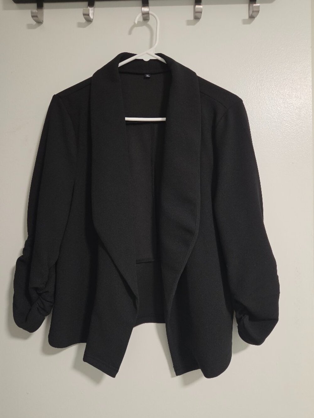 Crepe Bolo Shrug Blazer